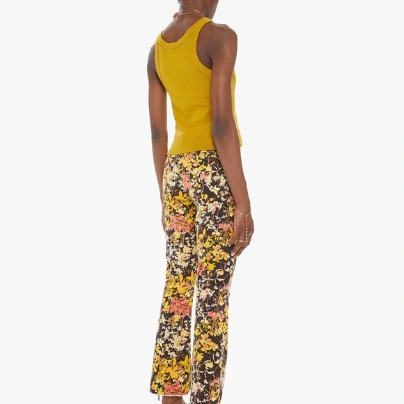 MOTHER The Hustler Ankle Fray Jeans 27 Autumn Floral Rare Print Cropped Straight - Picture 4 of 12